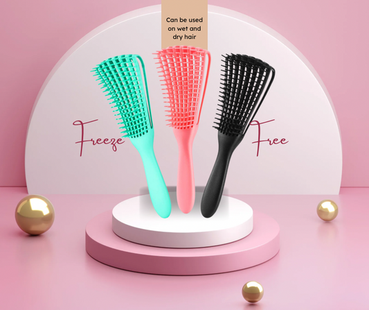 Detangling Brush for Natural Hair-Flexible, Gentle, Effective