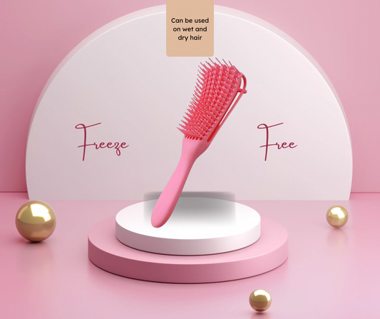 Detangling Brush for Natural Hair-Flexible, Gentle, Effective
