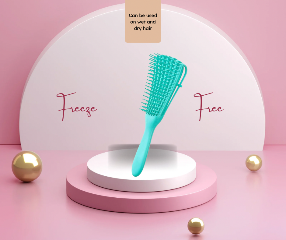 Detangling Brush for Natural Hair-Flexible, Gentle, Effective