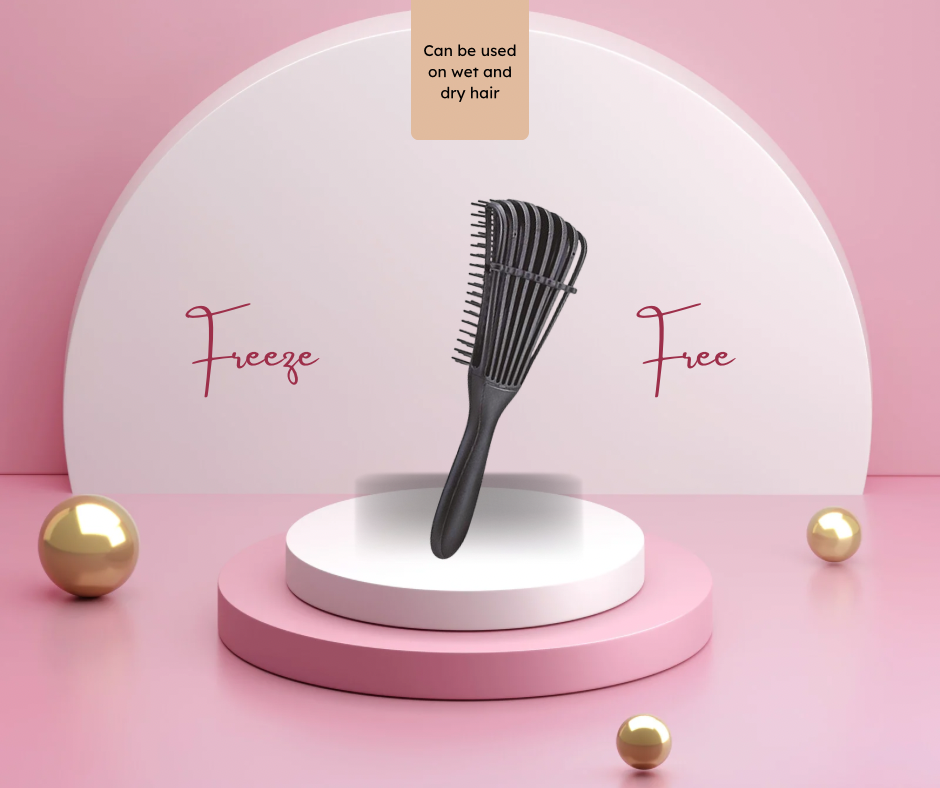 Detangling Brush for Natural Hair-Flexible, Gentle, Effective